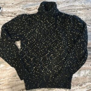 ***SOLD*** Black and Gold Turtleneck Sweater